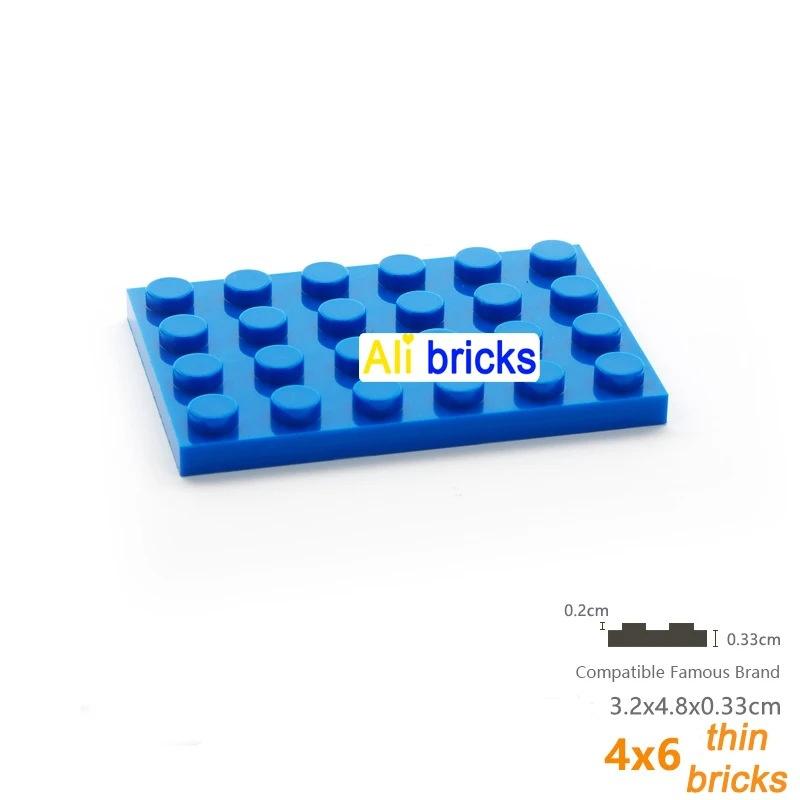 50g/15PCS 3032 Building Blocks Thin Figures Bricks 4x6 Dots 12Color Educational Creative Compatible With Brand Toys for Children