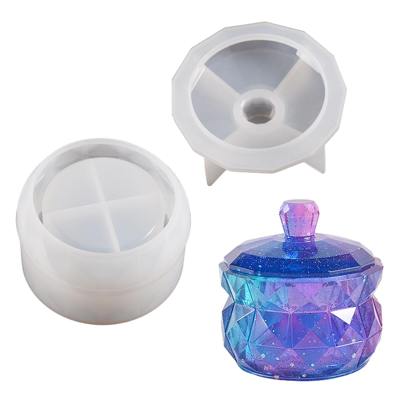 

Набор из 2 форм для банок из смолы, форм для банок из силиконовой смолы, силиконовые формы для самостоятельного изготовления, эпоксидные формы для контейнеров для хранения, банок для конфет A