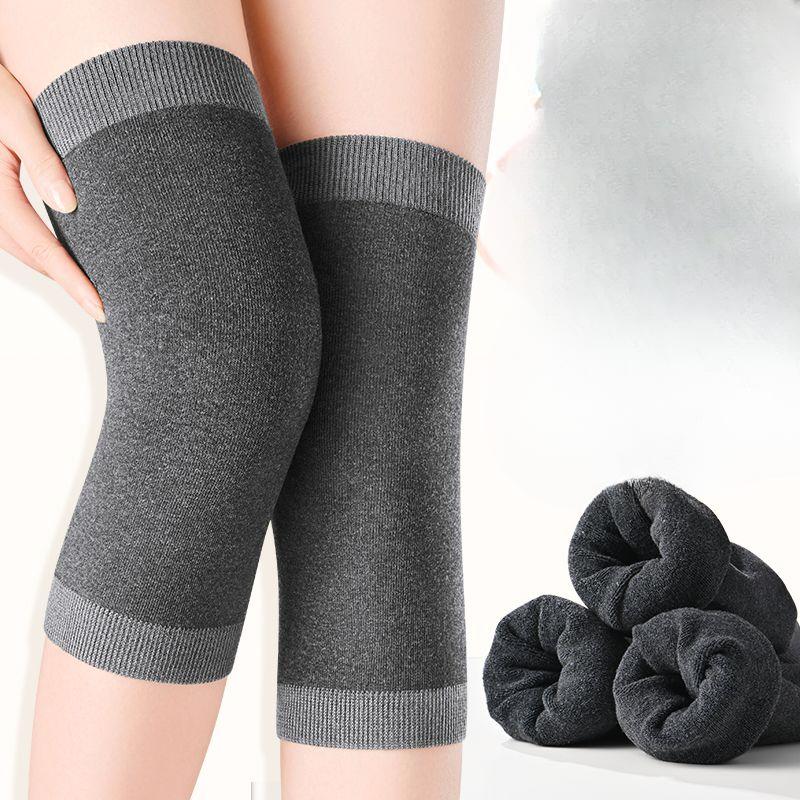 Thickened Heated Knee Warmers Unisex Cold Protection Leg Warmers for Middle-Aged and Elderly