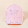 Latest twill diamond butterfly hat sun visor cap cap
