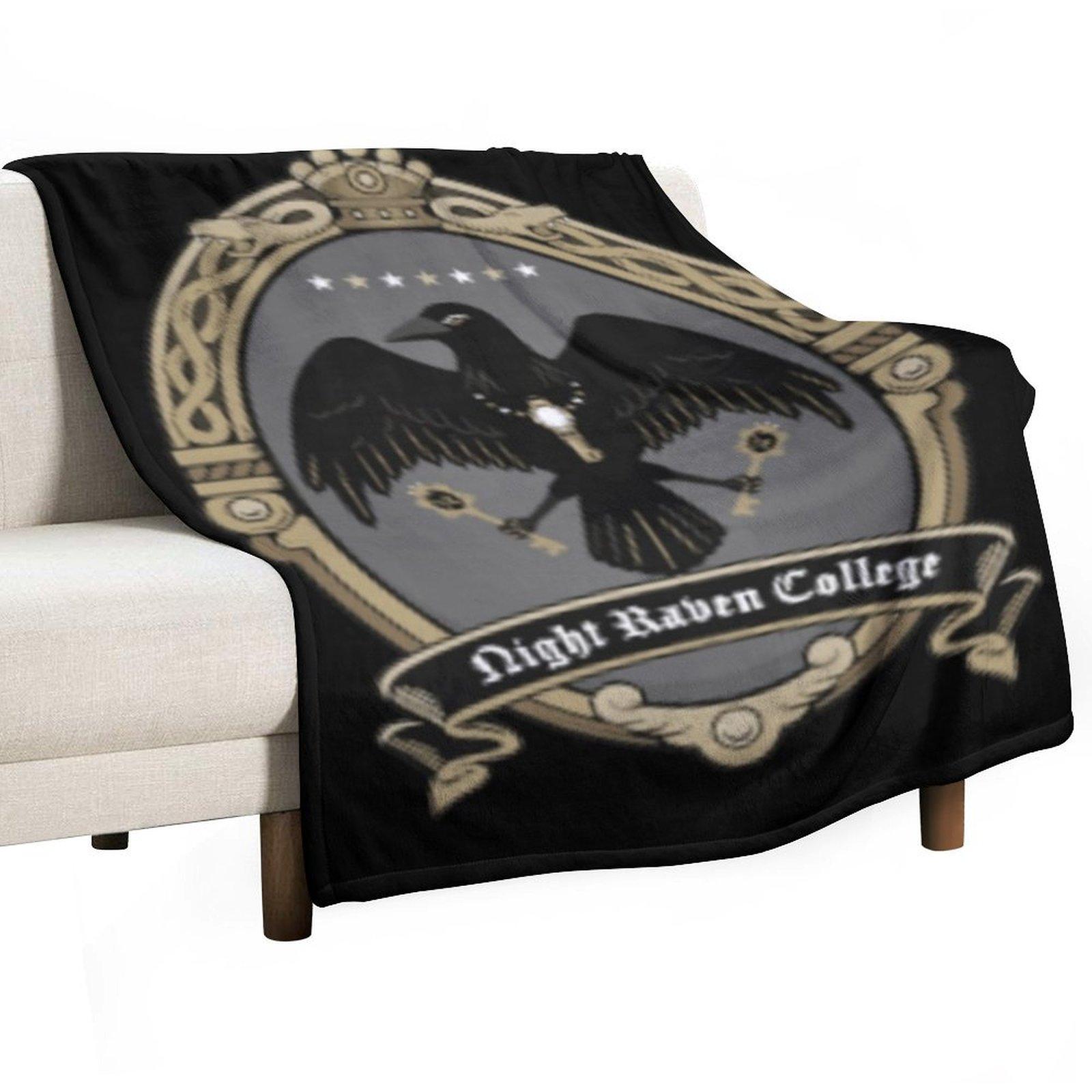 Night Raven College Throw Blanket bed plaid Heavy Fashion Sofas Sofa Throw Blankets 30x40in