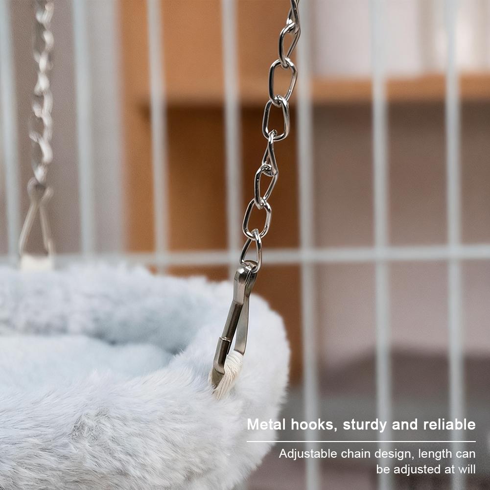 S/M Winter Parrot Plush Hanging Nest Warm Cozy Bird Nests Hut Swing Bird Cage Accessories for Parrot Lovers Owner