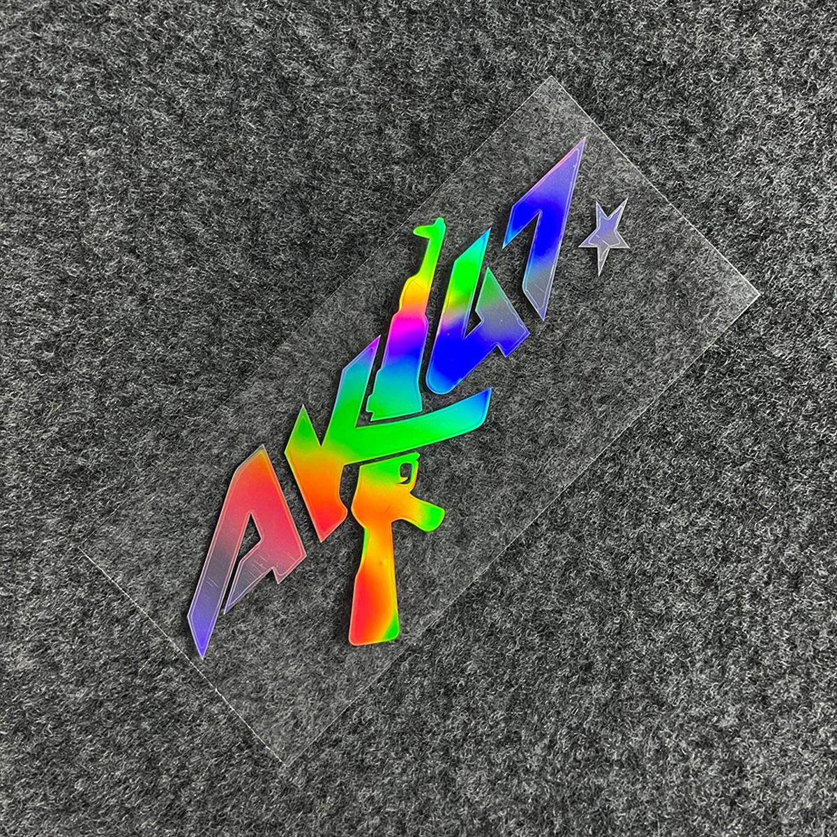 

1Pc AK47 Pattern Vinyl Sticker Waterproof Decal for Motorcycle Helmet Fuel Tank Scooter Car Window