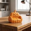 Realistic Pumpkin Sofa Ornaments Spooky Design Ghost Pumpkin Storage Tray Mini Halloween Sofa  Gift