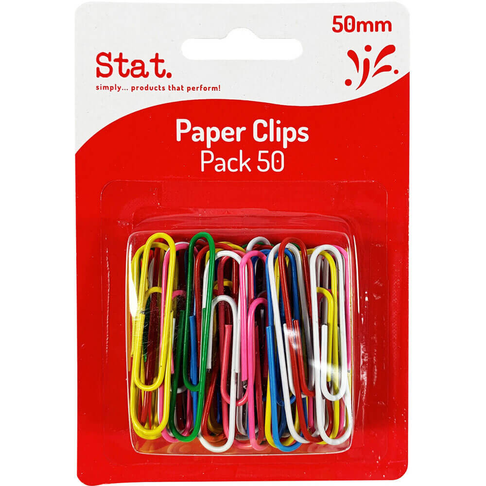 Stat Kancelářské sponky 50ks 50mm (Různé barvy)