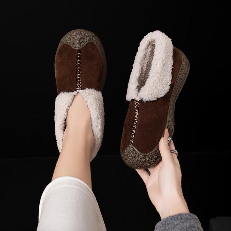 

Женские плюшевые мягкие эластичные толстые подошвы увеличивающие рост зимние меховые теплые холодные с подкладкой снежные ботинки нескользящие износостойкие повседневные спортивные хлопковые ботинки 40