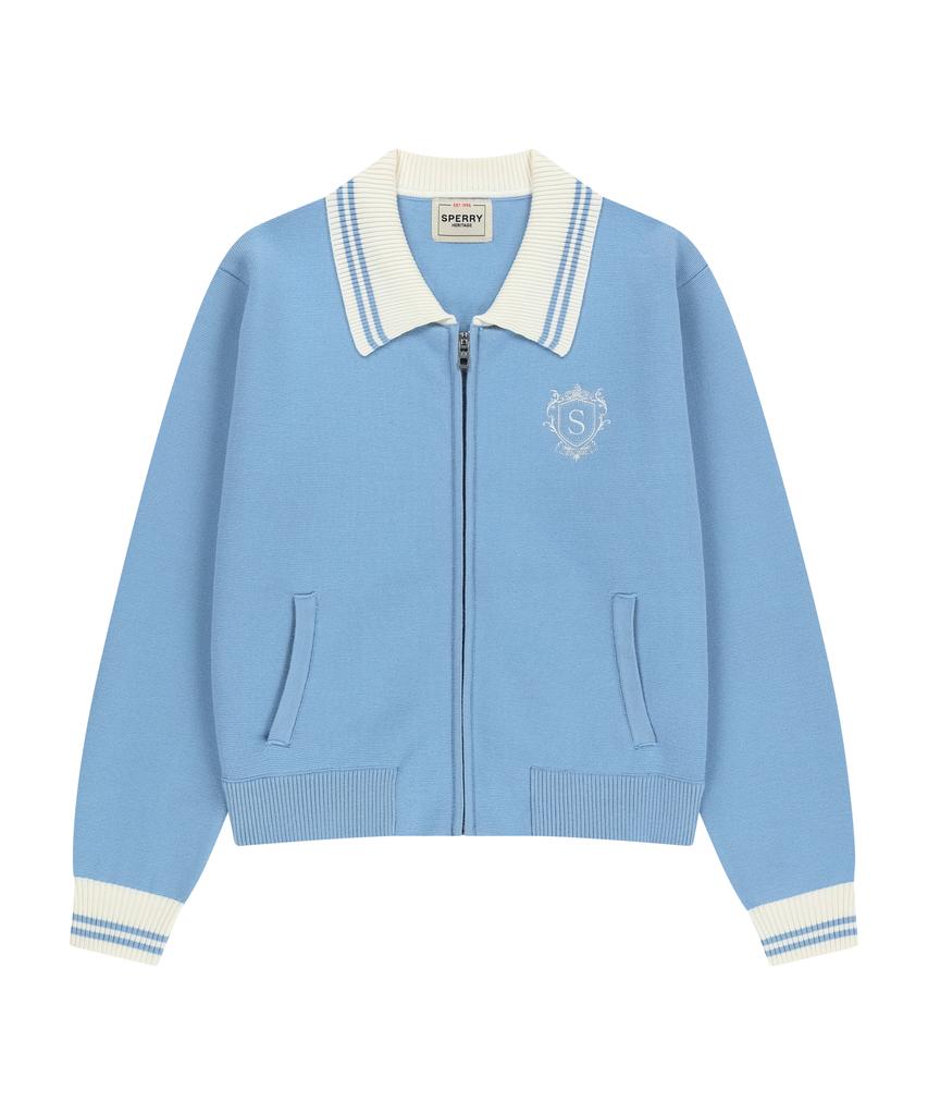 SPERRY Heritage Knit Zip-Up Jacket_Sky Blue [Sprn_0001]