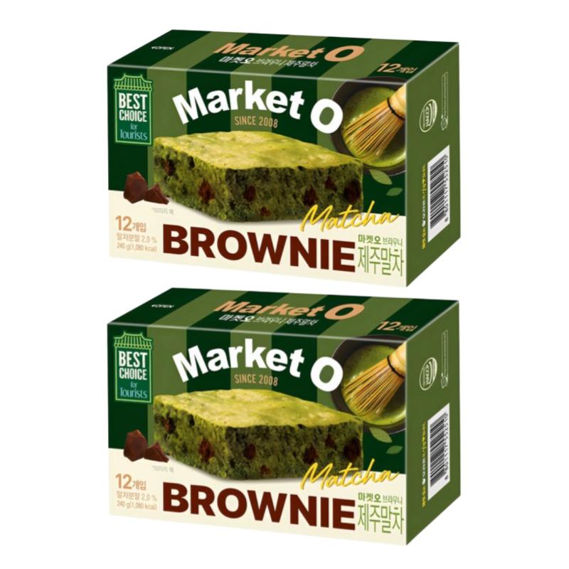 Market O Jeju Matcha Brownie 240г (12 шт.) 240g * 2pcs