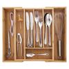 Organizer Bambusowy Rozsuwany Wkład do Szuflady Sztućce Przybory Kuchenne
