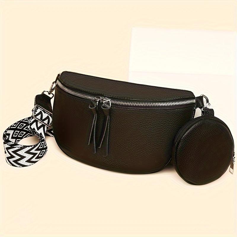 

2 Pcs Shoulder Bag with Round Pouch, Zipper Closure, Stylish Women s Handbag for Casual Formal Occasions, Cortex Finish Purse чёрный