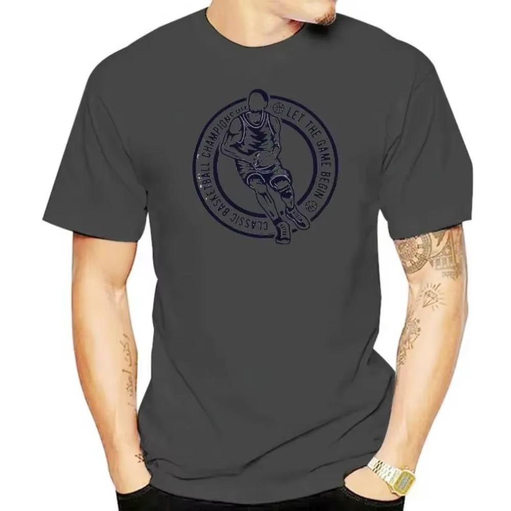 Let The Game Begin Classic Basketball T-shirt Sport T-shirt Basketball Player Gift Graphic Tee Gift For Him Organic