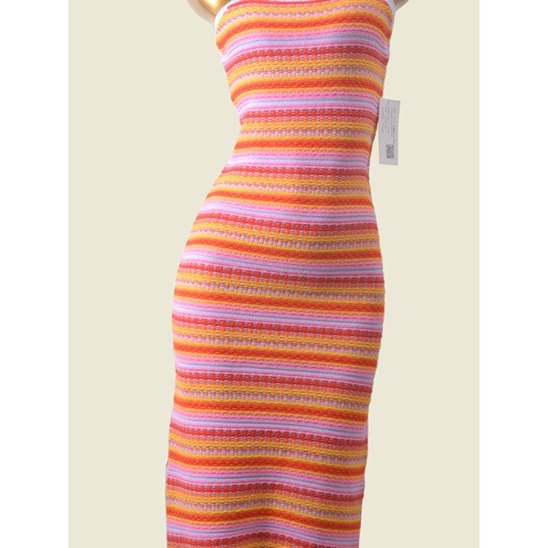 Imported Colored Yarn Sling Vest Skirt Women Outer Wear Design Temperament Foreign Trade Inner wear Base Gyaru Hip Skirt
