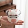 1 set of rabbit portable travel tea set outdoor travel single tea set simple teapot camping quick cup portable tea cup