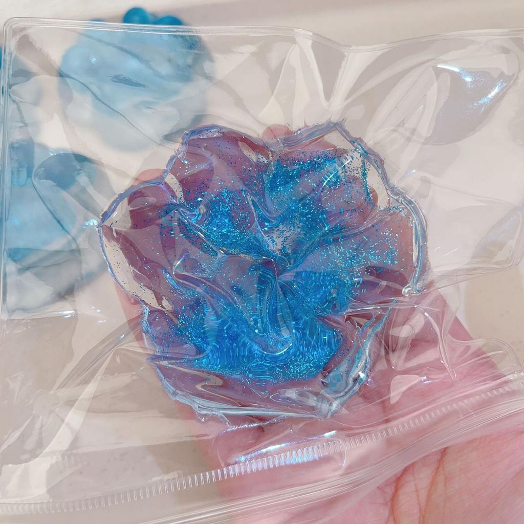 Ice Transparent Glitter Cat  Pinch Fun Transparent Decompression Toy Vent Creative High Value Simulation Novel Toy Gift