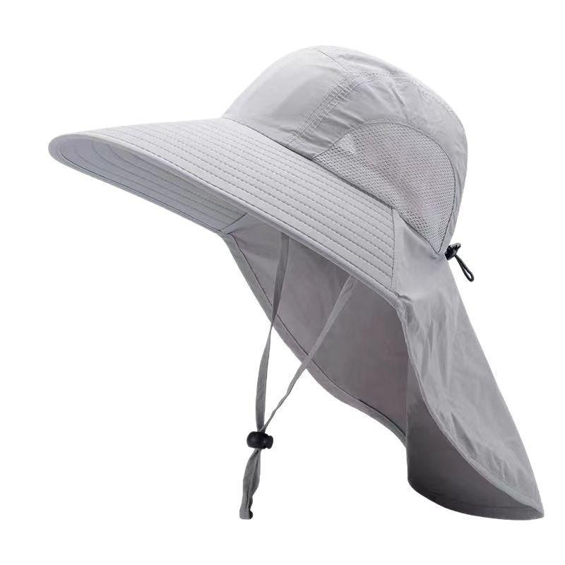 Unisex Waterproof Bucket Hat Wide Brim Sun Protection Cap with Neck Cover for Hiking Fishing Cycling Outdoor Summer Accessories