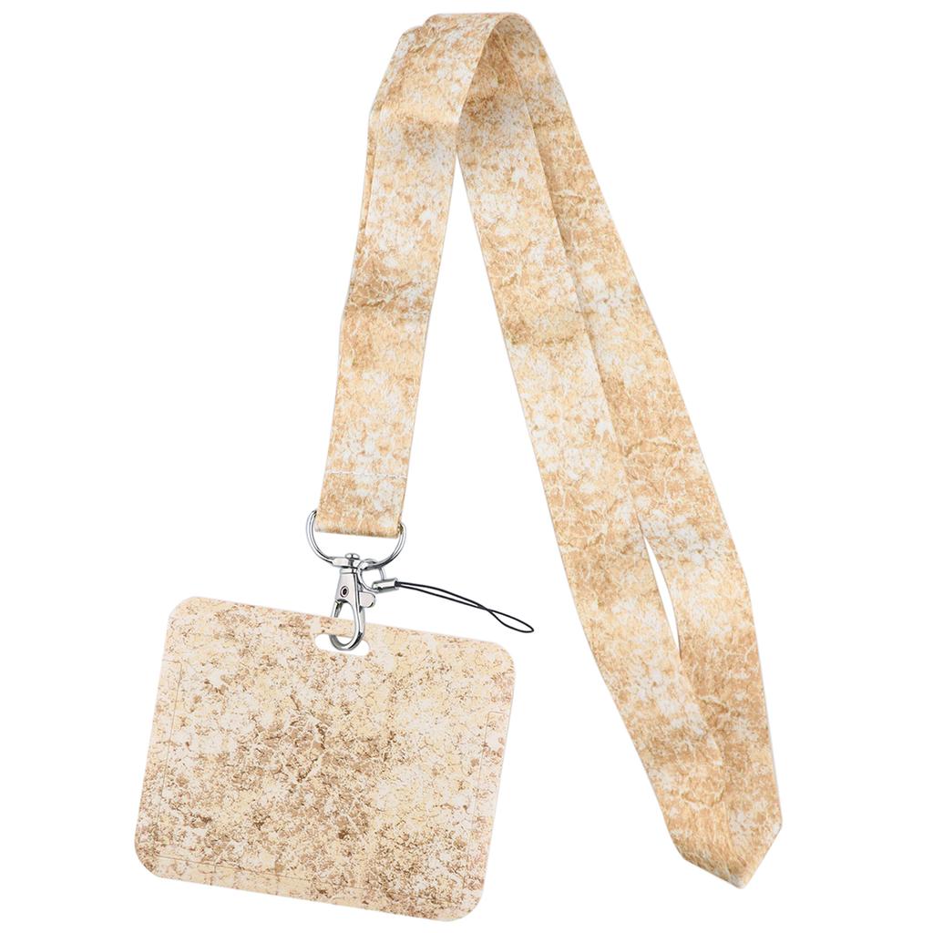 Marble Printing Lanyard For Keychain ID Card Cover Passport Student Cellphone USB Badge Holder Key Ring Neck Straps Accessories