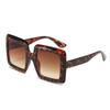Vintage Oversized Square Gradient Sunglasses for Women New Luxury  Leopard Brown Uv400 Sun Glasses Men Lunette Soleil Femme
