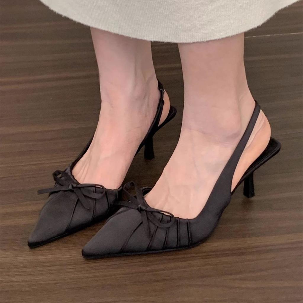 Women's Pointed Tip Leopard High Heels Trend Elegant Womens Heeled Sandal Temperament Stiletto High Heels Baotou Sandalias Mujer