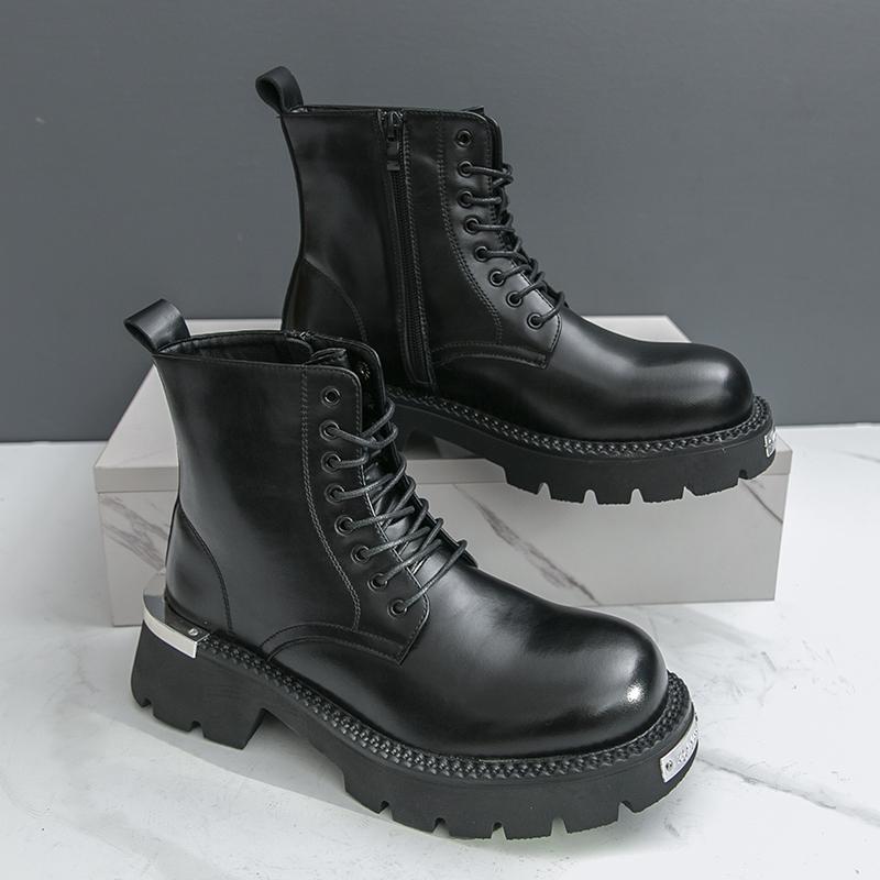 

Модная зимняя деловая мужская рабочая обувь черно-коричневая на толстой подошве прочная на шнуровке модные ботинки челси тренировочные ботинки мужские размеры 38-46 46 чёрный