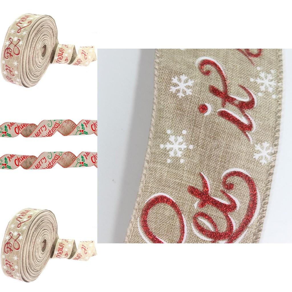 Stylish 2 Meter Christmas Ribbon For Elegant Diy Holiday Crafts And Decorations Festive