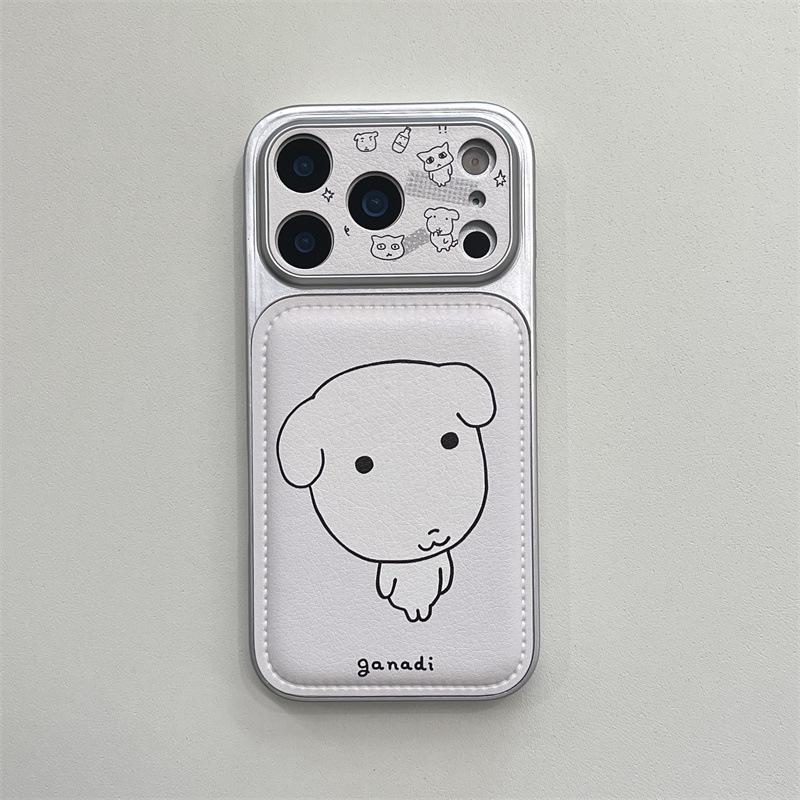 Large Window Big Head Puppy iPhone 15/14 & 17/16 PROMAX Case, Anti-Drop Cover iPhone 16 Pro Max