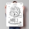 Striking Clock Patent 1925 Tinplate Posters Customizable Wall Art Retro Vintage Metal Signs for Home Room Office Decor Wand Deko