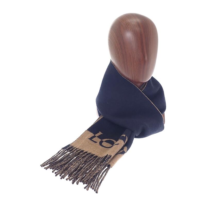LOEWE  Scarf Navy/Brown wool/cashmere Women