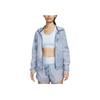 Trail Logo Embroidered Tie-Dye Printed Hooded Casual Jacket Women Jackets Light-Armor-Blue FN6853-440
