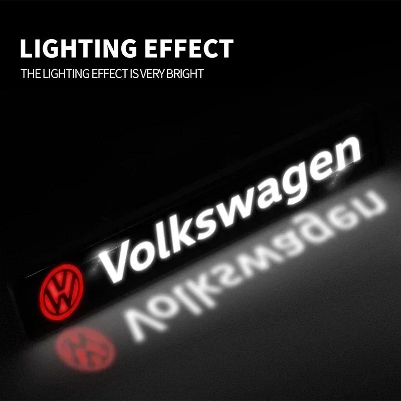 VW Car Mid-net Lamp Badge Emblem Decoration Styling Auto Accessories For Volkswagen VW Scirocco Jetta Beetle Golf Passat Tiguan EN1