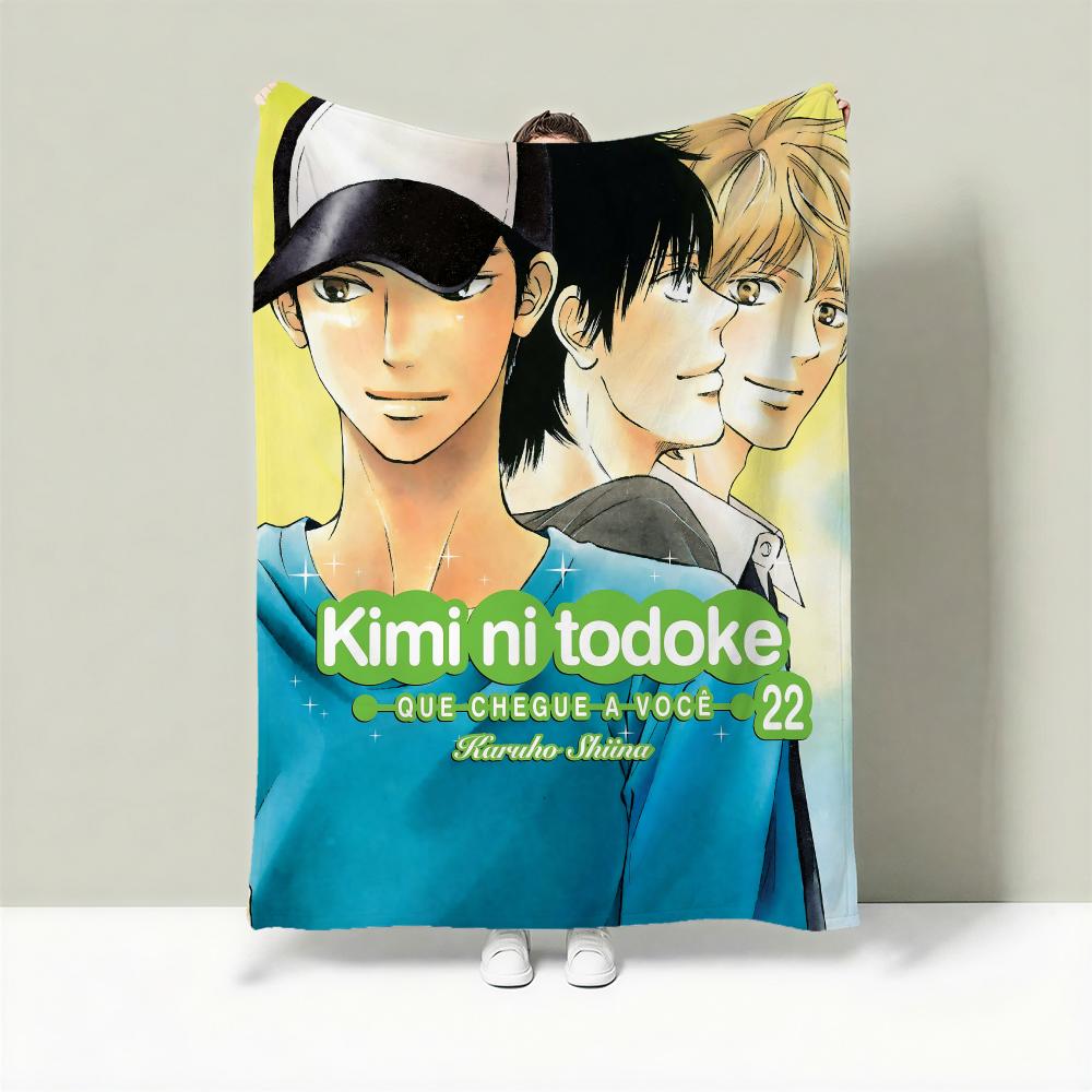 Anime K-Kimi ni Todoke Throw Lightweight 240g Flannel Blanket Soft Skin-friendly for Summer Cooling