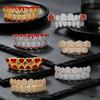 Oil Drip CZ Teeth Grill Oil Dripping Zircon Teeth Braces For Men Double Color Fashion Personality Birthday Body Accessories Gift