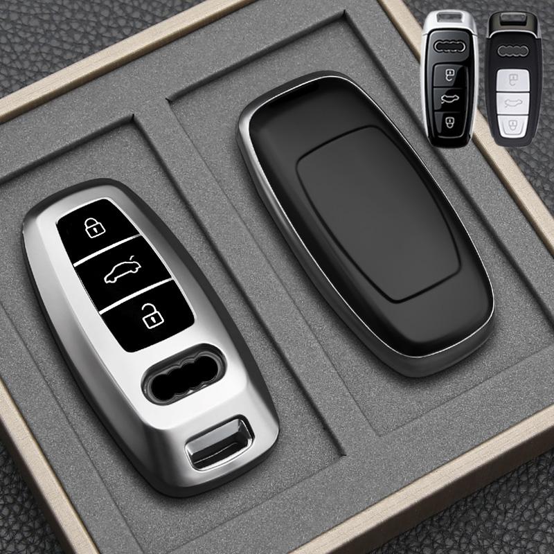 Fashion Car Key Case Cover For A4 B9 A5 A6 8S 8W Q5 Q7 4M S4 S5 S7 TT TTS TFSI RS Protector Shell Fob Accessories