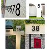 Ensemble de Chiffres en Métal Noir 3D pour Maison Extérieure, Numéros d'Adresse Flottants Modernes 0-9, Plaque de Porte, Boîte aux Lettres, Mur, Jardin, Résistante aux Intempéries