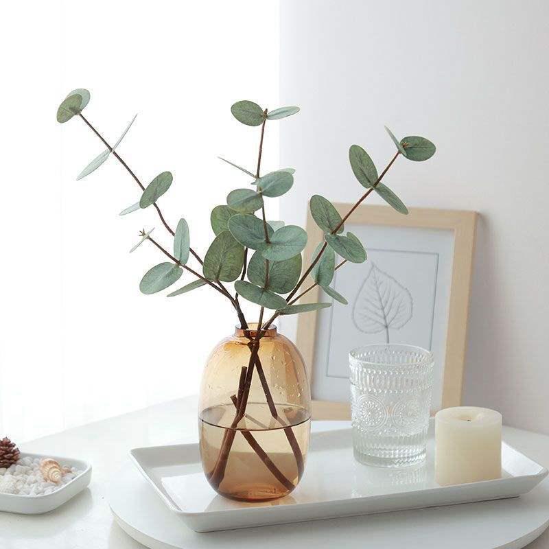Nordic Style Artificial Eucalyptus Branch - Green Plant Ornament and Flower Decoration.