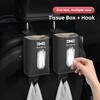 BGT1 Car Seat Back Hook Leather Tissue Box Rack Storage Bag Accessories For Dacia Bigster Spring Duster Sandero Jogger Dokker Lodgy