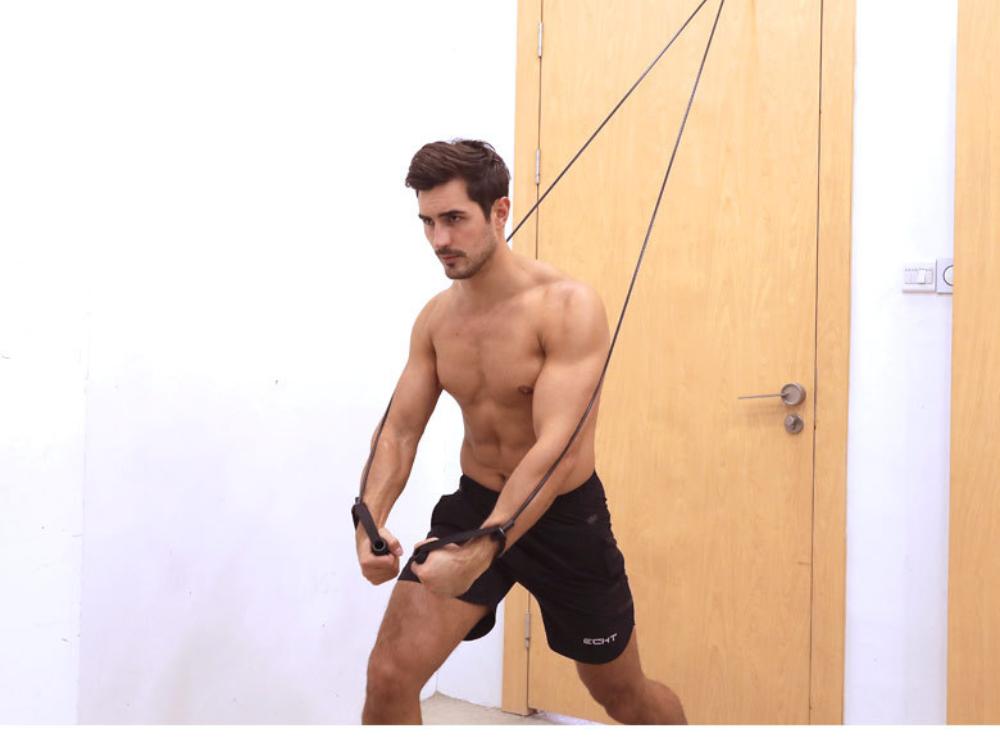 5 Levels Resistance Bands with Handles Yoga Pull Rope Elastic Fitness Exercise Tube Band for Home Workouts Strength Training
