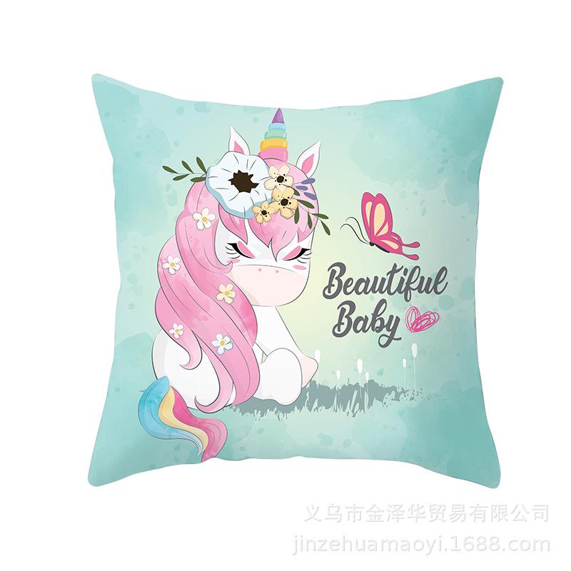 Cute Animal Cartoon Print Pillow Cover Shopee Home Supplies Car Sofa Cushion Cover