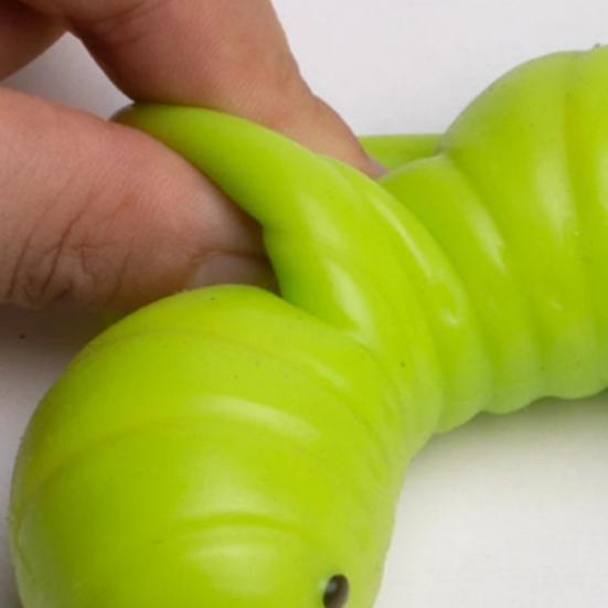 Simulated Caterpillar Squeeze Toy Slow Rising Anti-Anxiety Worm Fidget Toy Soft Stretchy Decompression Sensory Toy