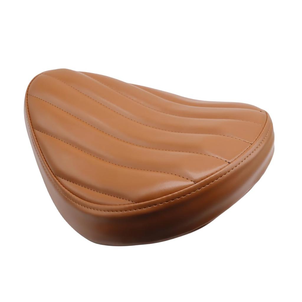 JPMODAO Motorcycle Seat with 3-Inch Spring and Saddle Bracket for Sport Model 883 XL Chopper Bob, Cafe Racing Car Modification DIY (Vertical Stripes)