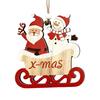 Christmas Ornament Wooden Hanging Santa Snowman Merry Christmas Decor Wood Red Xmas Tree Ornament for Holiday Home Decor