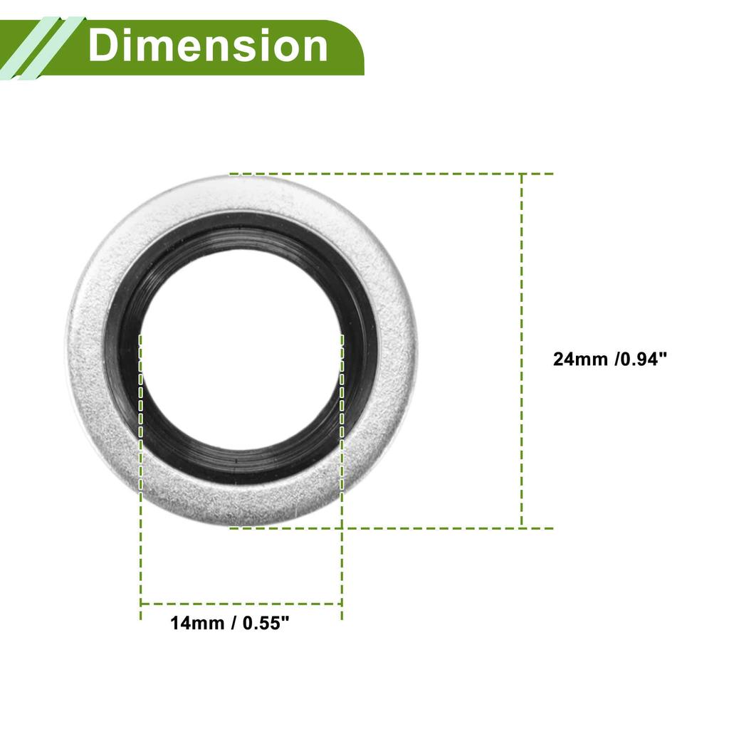 INFINAUTO 10pcs Aluminum Alloy FKM Rubber Drain Plug for Renault Clio 1998-2023