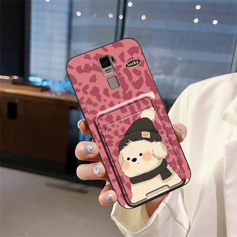 Cute Silicone Phone Case For OPPO R7 Plus Graffiti Cartoon TPU Durable Card bag Card slot Back Cover Fashion Design