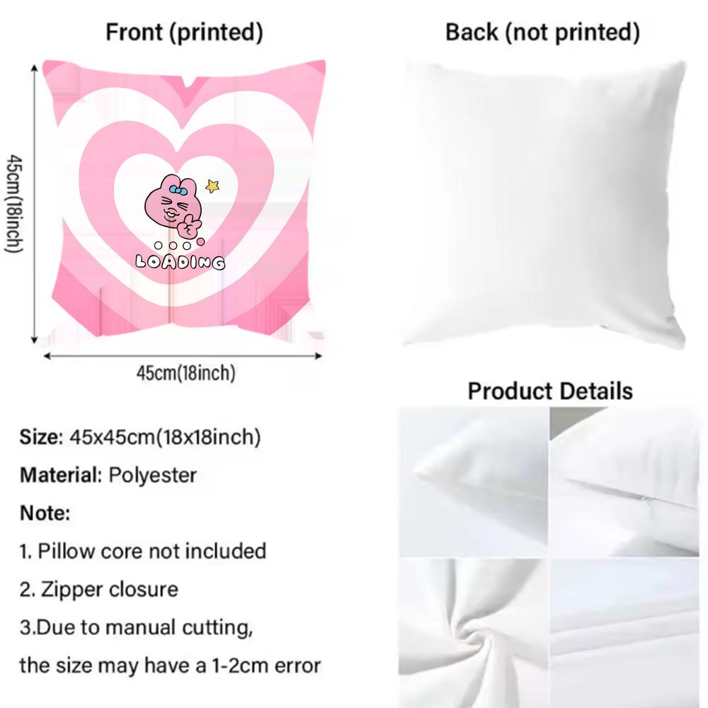 Opanchu Usagi Cushion Cover Reversible Plush Pillow Cover For Car Sofa Bedroom Decorative Gift Pillowcase