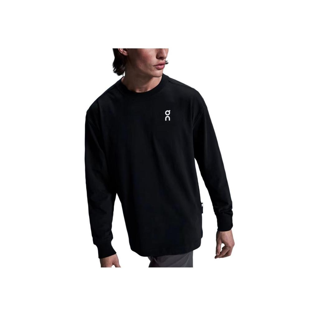 On Club Lg Sleeve T-Shirt Comfortable Soft Crew Neck Men tops Black 1ME30120553