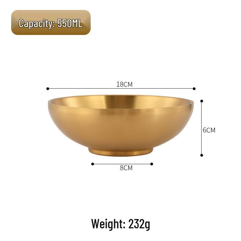 

Commercial Gold Round Noodle Bowl 18cm