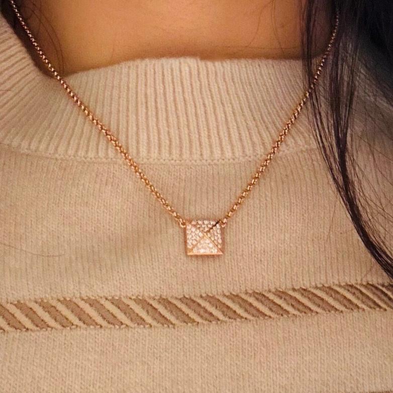 Cel mai recent Colier Clasic Hot Brand pentru Femei Bijuterii de Lux Pentru Femei Pandantiv Designer Diamant Complet Colier Lanț Argint Pur 925