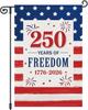 Louise Maelys 250th Anniversary Garden Flag 12x18 Inch, 250 Years American Patriotic USA Yard Banner Sign Double Sided, Comm