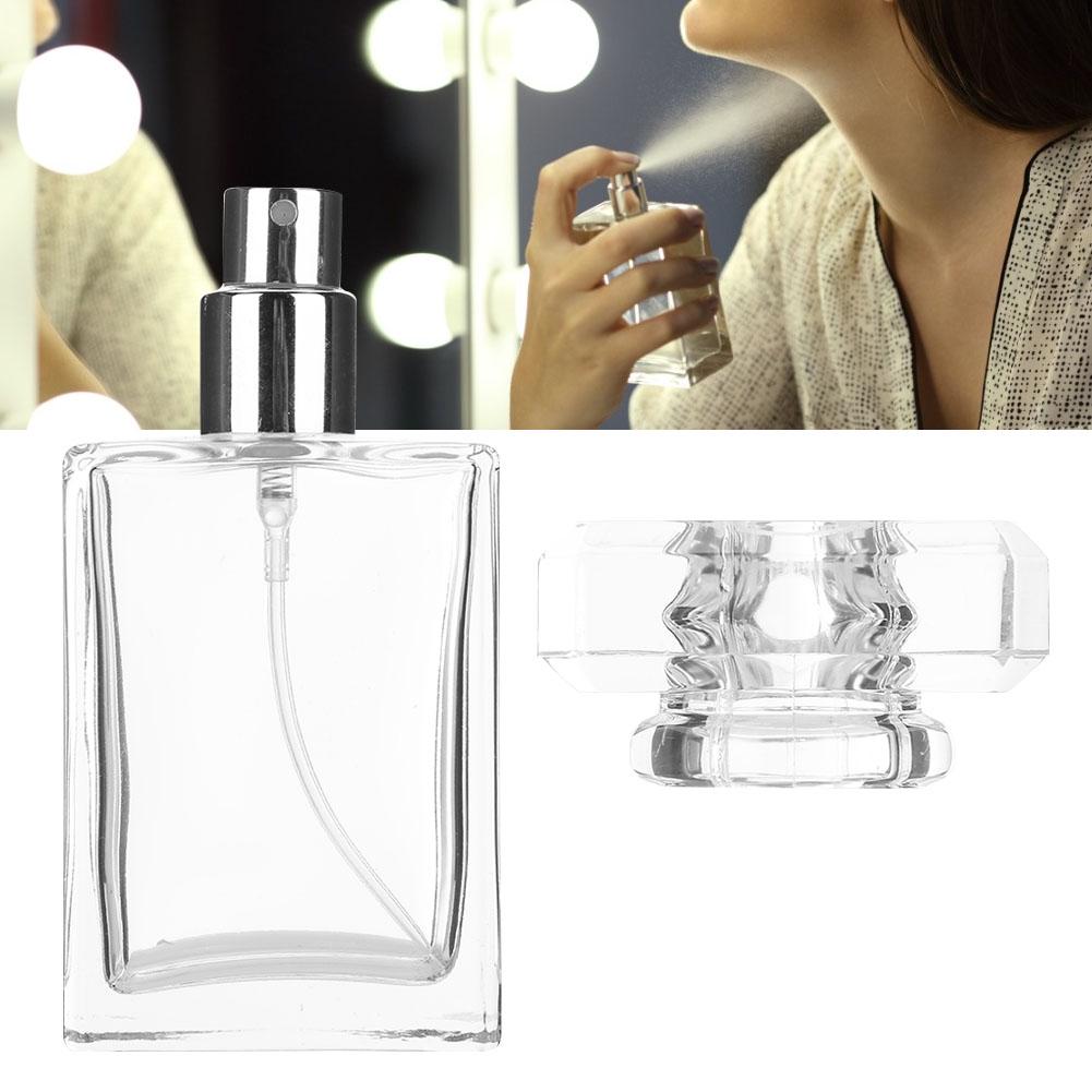 30ml Empty Glass Perfume Spray Bottle Portable Travel Size Reusable Odors Container Transparent