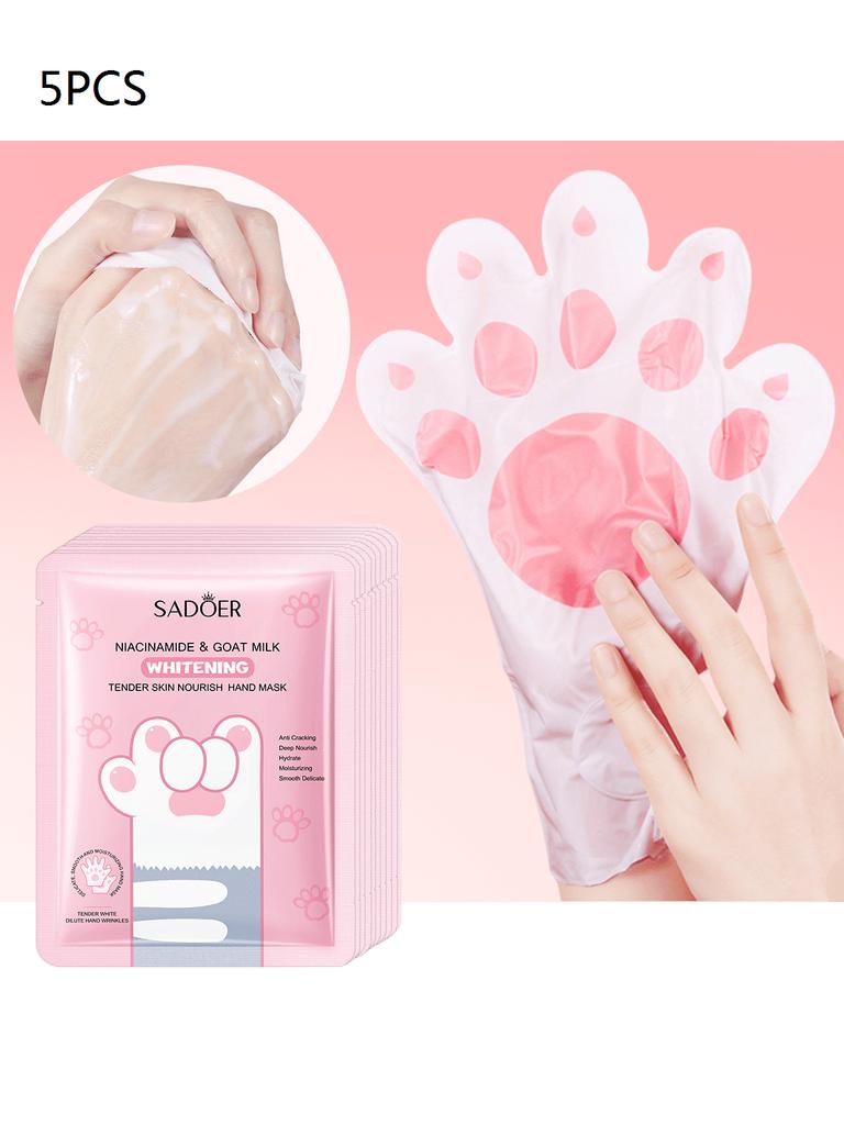 10 Pairs Cat Paw Hydrating Hand Mask, Moisturizing And Hydrating Gloves,Fade Fine Lines,Moisturize A