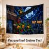 Custom Name Text Tapestry,Teenage Mutant Ninja Turtles Boho Wall Hanging, Decorative Backdrop Tapestry For Room